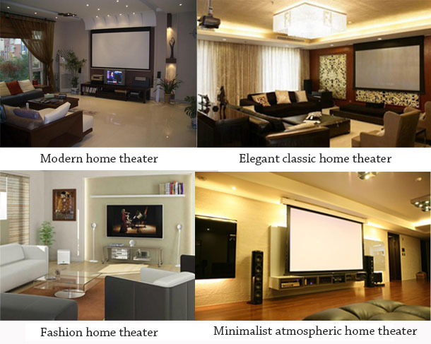 Various styles of home theater