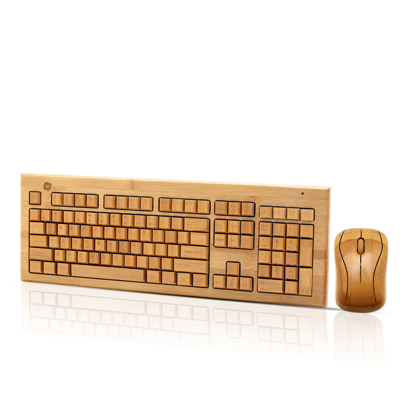 2.4G wireless bamboo keyboard KG308-N+MG93-N